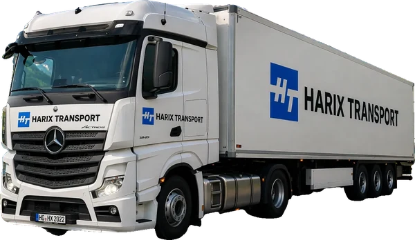 Sattelzug mit Koffer-Auflieger von Harix Transport