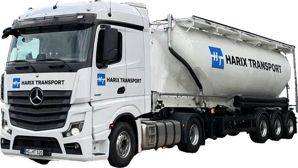 Siloabsetzkipper von Harix Transport für Containerlogistik